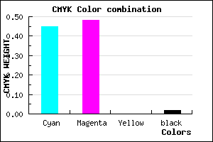 #8881F9 color CMYK mixer