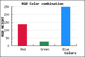 rgb background color #8819F8 mixer