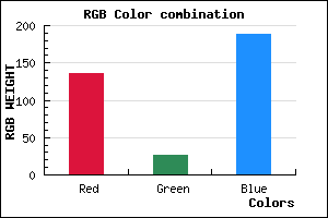 rgb background color #881ABC mixer
