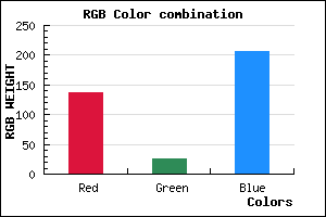 rgb background color #881ACE mixer