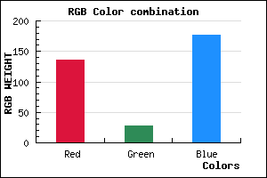 rgb background color #881CB0 mixer