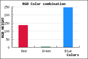 rgb background color #8803F7 mixer