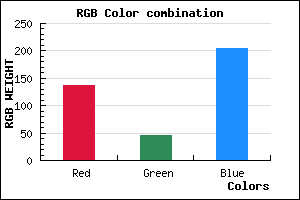 rgb background color #882DCD mixer