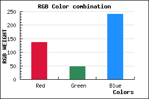 rgb background color #882FF0 mixer
