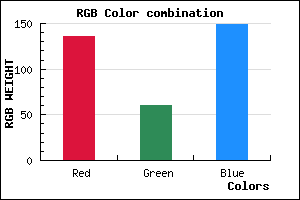 rgb background color #883C95 mixer