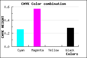 #8850B8 color CMYK mixer