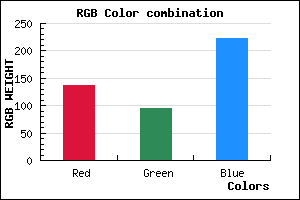 rgb background color #885EDE mixer