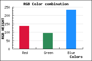 rgb background color #885FE9 mixer