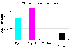 #8965E1 color CMYK mixer