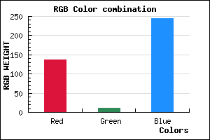 rgb background color #890BF5 mixer