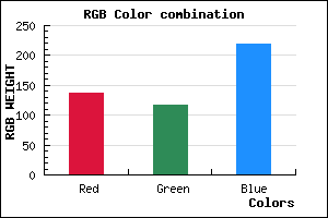 rgb background color #8975DB mixer