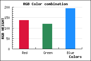 rgb background color #8977C2 mixer