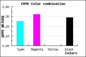 #897CB6 color CMYK mixer