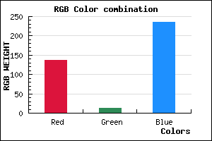 rgb background color #890DEB mixer