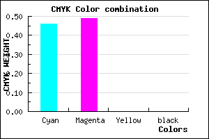 #8982FE color CMYK mixer