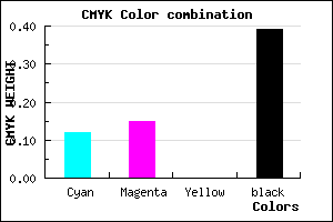 #89839B color CMYK mixer