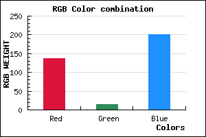 rgb background color #890FC9 mixer
