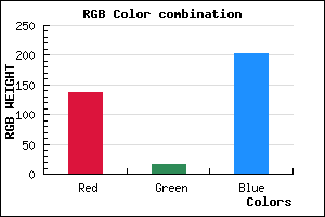 rgb background color #8911CB mixer