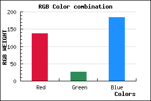 rgb background color #891AB8 mixer