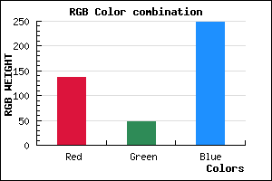 rgb background color #892FF8 mixer