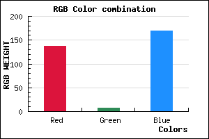 rgb background color #8908AA mixer