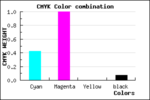 #8A00EC color CMYK mixer