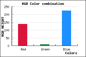 rgb background color #8A0AE1 mixer