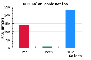 rgb background color #8A0AE6 mixer
