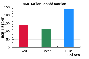 rgb background color #8A71EB mixer