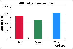 rgb background color #8A729C mixer