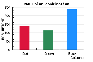 rgb background color #8A72EE mixer