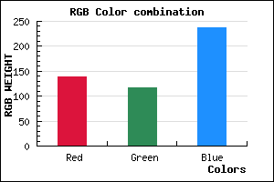 rgb background color #8A74EE mixer