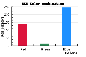rgb background color #8A0CF5 mixer