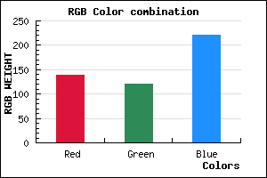 rgb background color #8A78DC mixer