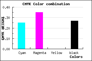 #8A79B9 color CMYK mixer