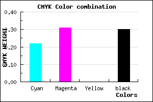 #8A7AB2 color CMYK mixer