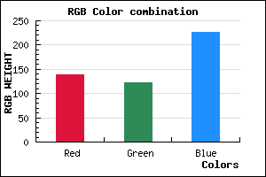 rgb background color #8A7AE2 mixer