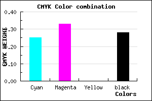 #8A7BB7 color CMYK mixer