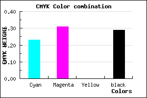 #8A7CB4 color CMYK mixer
