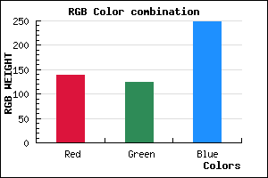 rgb background color #8A7CF8 mixer