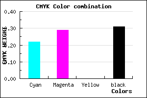#8A7EB1 color CMYK mixer
