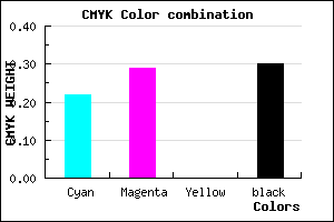 #8A7EB2 color CMYK mixer