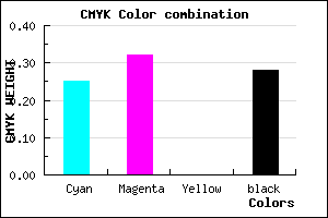 #8A7EB8 color CMYK mixer