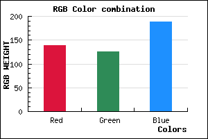 rgb background color #8A7EBC mixer