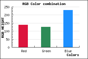 rgb background color #8A7EE6 mixer