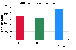 rgb background color #8A81B7 mixer