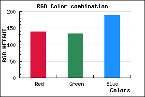 rgb background color #8A85BD mixer