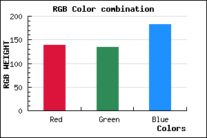 rgb background color #8A86B6 mixer