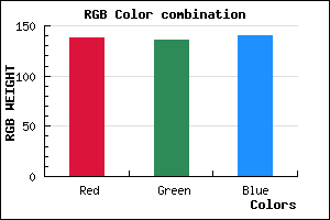 rgb background color #8A888C mixer