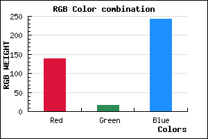 rgb background color #8A10F3 mixer